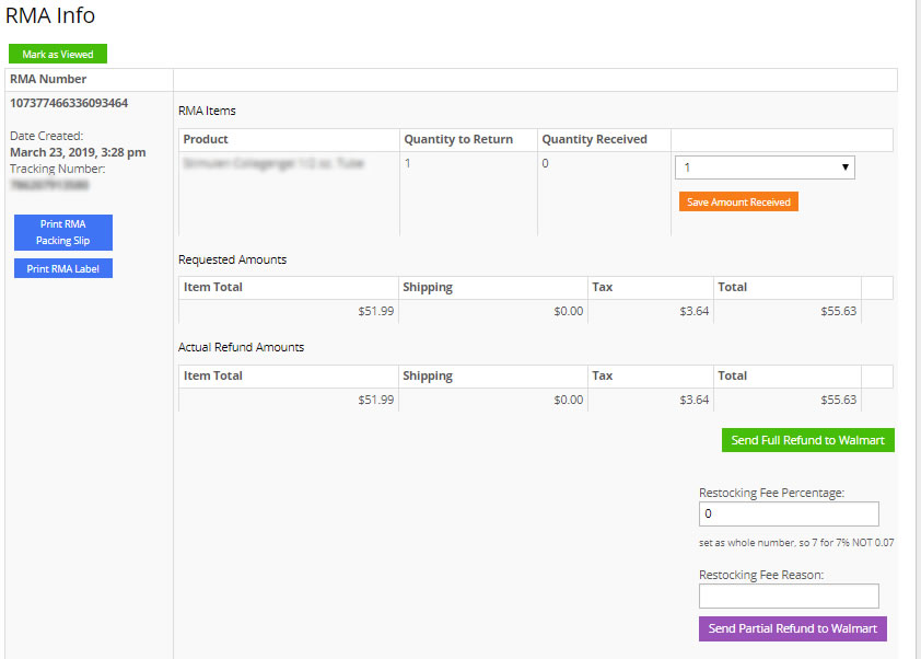 Return Management and Tracking in InfIPlex